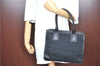 Authentic GUCCI Shoulder Tote Bag Purse GG Canvas Leather 0000855 Black H8236