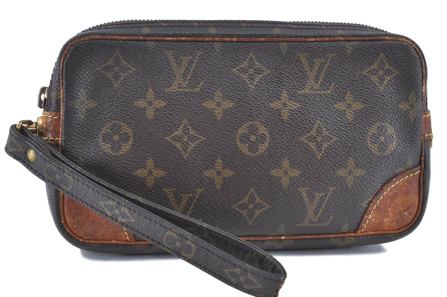 Auth LOUIS VUITTON Monogram Marly Dragonne PM Clutch Hand Bag M51827 LV H8238
