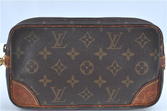Auth LOUIS VUITTON Monogram Marly Dragonne PM Clutch Hand Bag M51827 LV H8238