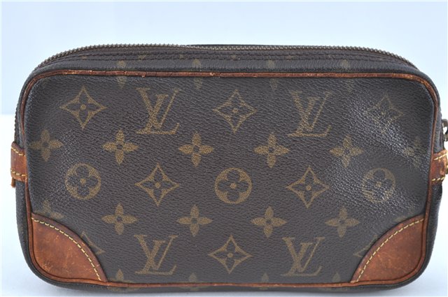 Auth LOUIS VUITTON Monogram Marly Dragonne PM Clutch Hand Bag M51827 LV H8238