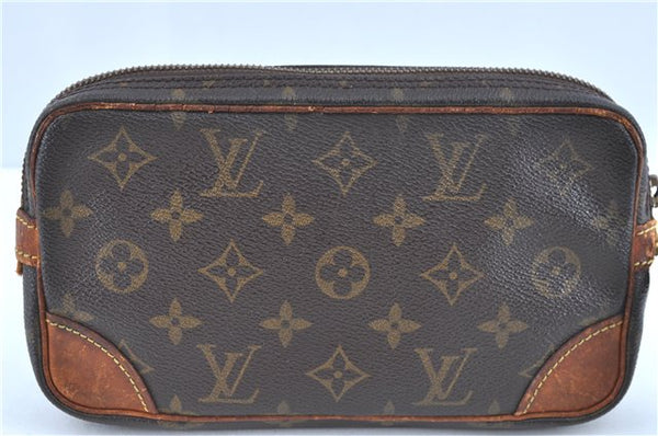 Auth LOUIS VUITTON Monogram Marly Dragonne PM Clutch Hand Bag M51827 LV H8238