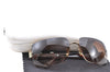 Authentic CHANEL Sunglasses CC Logos CoCo Mark Plastic Brown Gold H8242