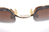 Authentic CHANEL Sunglasses CC Logos CoCo Mark Plastic Brown Gold H8242