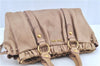 Authentic MIU MIU Leather 2Way Shoulder Hand Bag Beige H8243