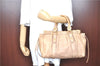 Authentic MIU MIU Leather 2Way Shoulder Hand Bag Beige H8243