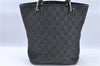 Authentic GUCCI Shoulder Tote Bag Purse GG Canvas Leather 31244 Black H8244