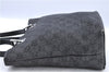 Authentic GUCCI Shoulder Tote Bag Purse GG Canvas Leather 31244 Black H8244