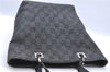 Authentic GUCCI Shoulder Tote Bag Purse GG Canvas Leather 31244 Black H8244