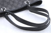 Authentic GUCCI Shoulder Tote Bag Purse GG Canvas Leather 31244 Black H8244