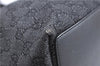 Authentic GUCCI Shoulder Tote Bag Purse GG Canvas Leather 31244 Black H8244