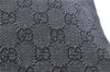 Authentic GUCCI Shoulder Tote Bag Purse GG Canvas Leather 31244 Black H8244