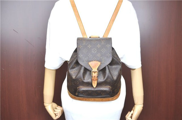 Authentic Louis Vuitton Monogram Montsouris MM Backpack M51136 LV H8258