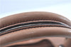 Authentic Ferragamo Gancini Leather Shoulder Tote Bag Brown Pink H8268
