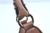 Authentic Ferragamo Gancini Leather Shoulder Tote Bag Brown Pink H8268
