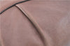 Authentic Ferragamo Gancini Leather Shoulder Tote Bag Brown Pink H8268