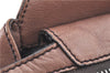 Authentic Ferragamo Gancini Leather Shoulder Tote Bag Brown Pink H8268