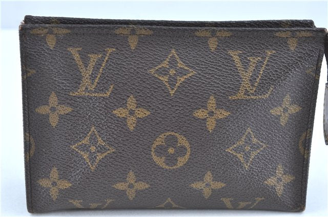 Auth LOUIS VUITTON Monogram Poche Toilette 15 Cosmetics Pouch M47546 LV H8273