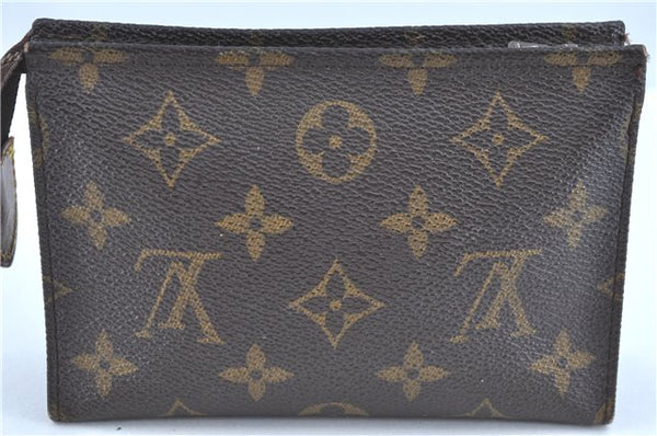 Auth LOUIS VUITTON Monogram Poche Toilette 15 Cosmetics Pouch M47546 LV H8273