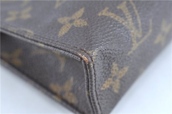 Auth LOUIS VUITTON Monogram Poche Toilette 15 Cosmetics Pouch M47546 LV H8273