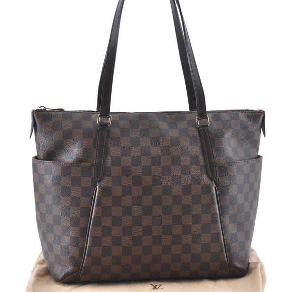 Authentic LOUIS VUITTON Damier Totally MM Shoulder Tote Bag N41281 LV H8276