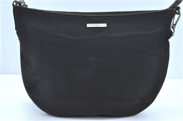 Authentic GUCCI Shoulder Cross Body Bag Nylon Leather 0013311 Black H8278