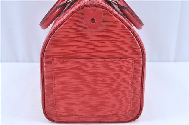 Authentic LOUIS VUITTON Epi Speedy 30 Hand Bag Red M43007 LV H8279