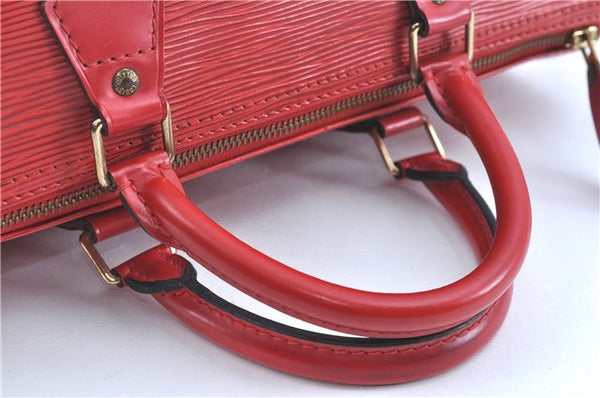 Authentic LOUIS VUITTON Epi Speedy 30 Hand Bag Red M43007 LV H8279