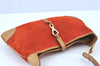 Auth GUCCI Bamboo Kandinsky Shoulder Hand Bag Suede Leather 0014060 Orange H8285