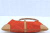 Auth GUCCI Bamboo Kandinsky Shoulder Hand Bag Suede Leather 0014060 Orange H8285