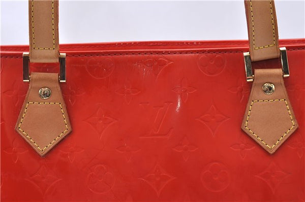 Authentic Louis Vuitton Vernis Houston Shoulder Hand Bag Red M91092 LV H8298