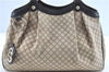 Auth GUCCI Diamante Sukey Shoulder Tote Bag Canvas Leather 211944 Brown H8309