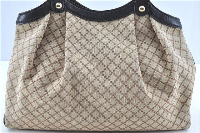 Auth GUCCI Diamante Sukey Shoulder Tote Bag Canvas Leather 211944 Brown H8309