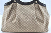 Auth GUCCI Diamante Sukey Shoulder Tote Bag Canvas Leather 211944 Brown H8309