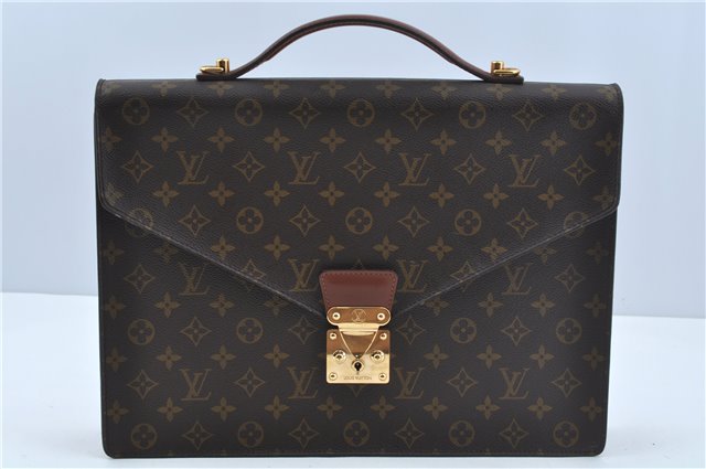 Auth Louis Vuitton Monogram Porte Documents Bandouliere M53338 Briefcase H8317