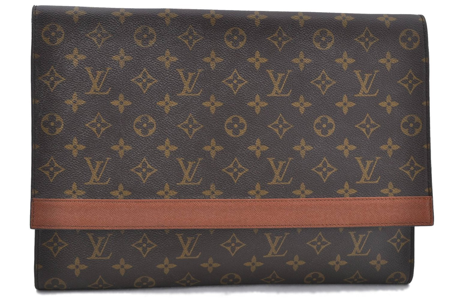 Authentic Louis Vuitton Monogram Porte Envelope Clutch Bag M51801 LV H8327