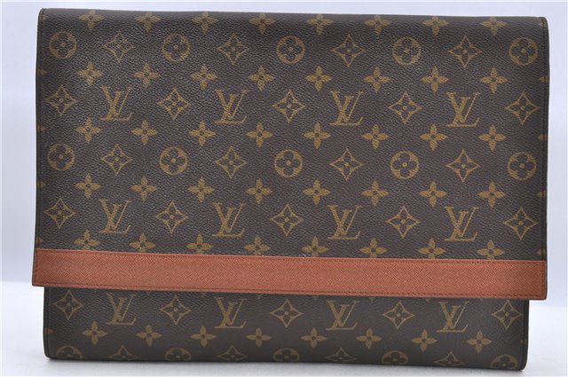 Authentic Louis Vuitton Monogram Porte Envelope Clutch Bag M51801 LV H8327