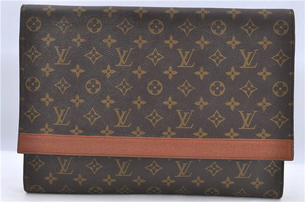 Authentic Louis Vuitton Monogram Porte Envelope Clutch Bag M51801 LV H8327