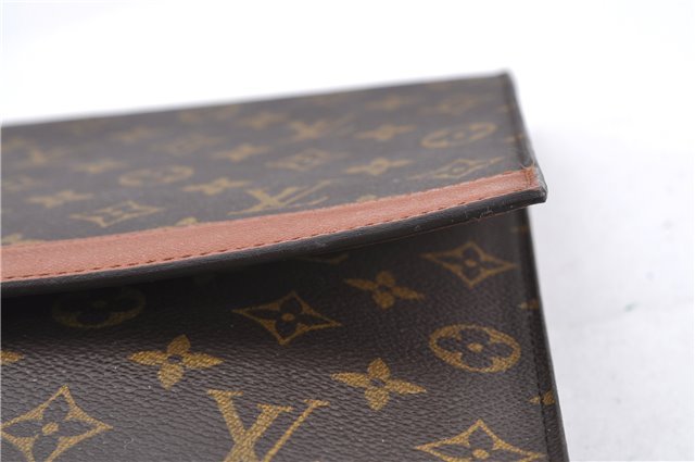 Authentic Louis Vuitton Monogram Porte Envelope Clutch Bag M51801 LV H8327