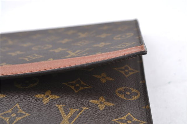 Authentic Louis Vuitton Monogram Porte Envelope Clutch Bag M51801 LV H8327