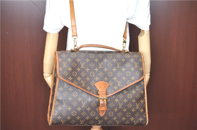 Auth Louis Vuitton Monogram Beverly 44 2Way Shoulder Hand Bag M51120 LV H8335