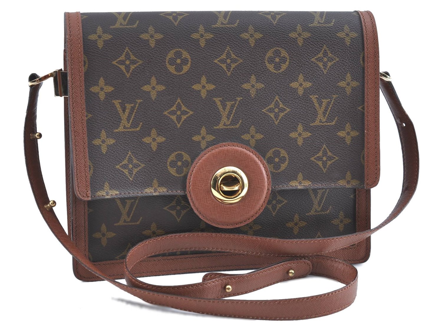 Authentic Louis Vuitton Monogram Raspail Shoulder Bag M51372 LV H8337
