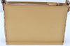 Authentic BURBERRY Vintage Hand Bag Purse Leather Suede Beige H8353