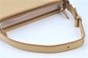 Authentic BURBERRY Vintage Hand Bag Purse Leather Suede Beige H8353