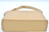 Authentic BURBERRY Vintage Hand Bag Purse Leather Suede Beige H8353