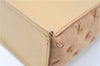 Authentic BURBERRY Vintage Hand Bag Purse Leather Suede Beige H8353