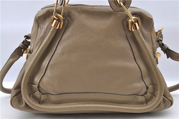 Authentic Chloe Paraty 2Way Shoulder Cross Body Hand Bag Brown H8382