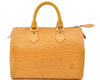 Authentic Louis Vuitton Epi Speedy 25 Hand Bag Yellow M43019 LV H8384