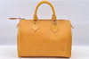 Authentic Louis Vuitton Epi Speedy 25 Hand Bag Yellow M43019 LV H8384