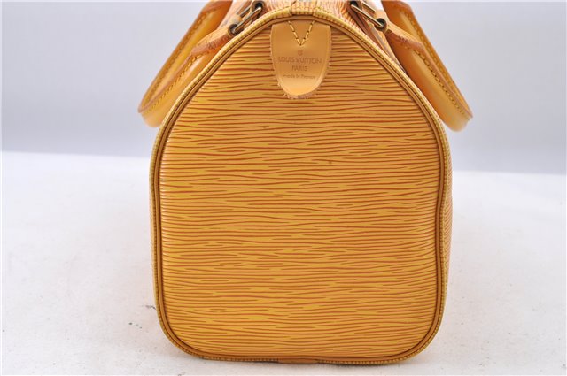Authentic Louis Vuitton Epi Speedy 25 Hand Bag Yellow M43019 LV H8384