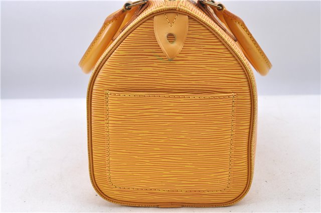 Authentic Louis Vuitton Epi Speedy 25 Hand Bag Yellow M43019 LV H8384